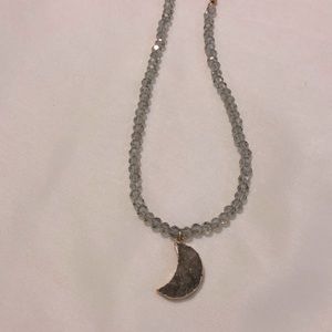 Lush gray shimmering beads druzy necklace